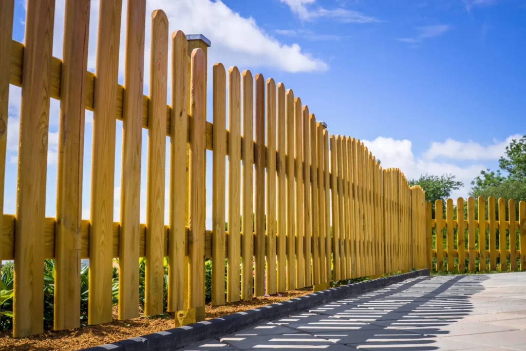 wood fence intallation